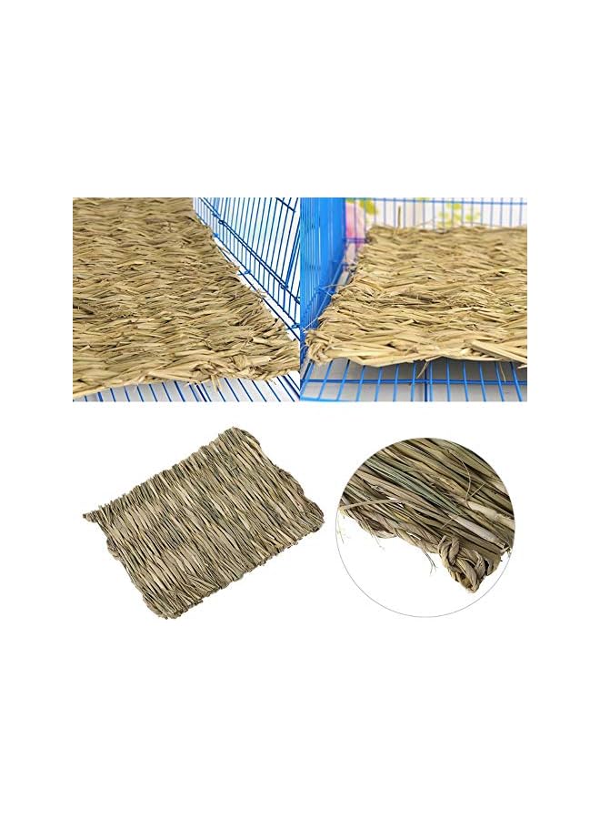Grass Mat Woven Bed Mat for Small Animal Bunny Bedding Nest Chew Toy Bed Play Toy for Guinea Pig Parrot Rabbit Hamster Rat(Pack of 3) - Image 4